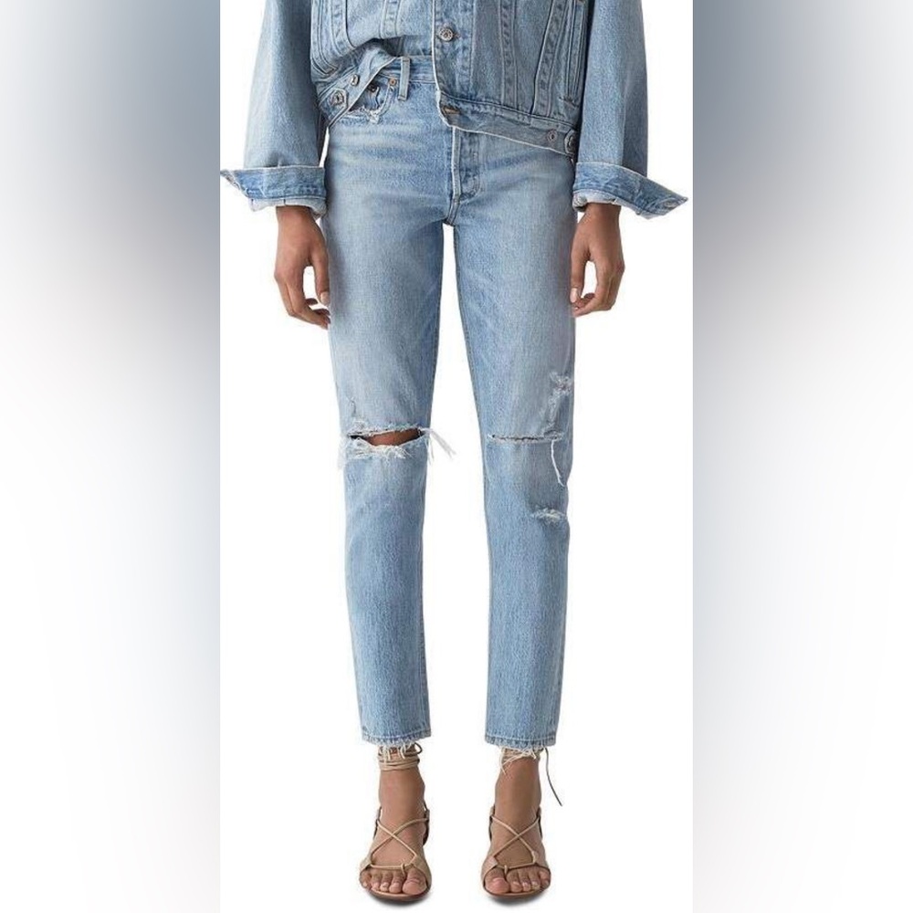 Agolde Jamie Hi Rise Slim Straight Jeans- Shakedown Wash